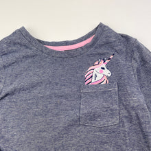Load image into Gallery viewer, Girls Target, soft feel stretchy long sleeve top, unicorn, GUC, size 4,  