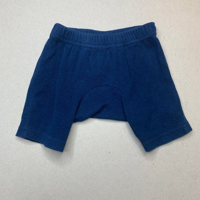 Boys Tickli, ribbed navy shorts, elasticated, GUC, size 000,  
