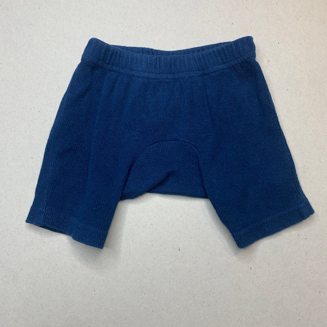 Boys Tickli, ribbed navy shorts, elasticated, GUC, size 000,  