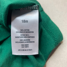 Load image into Gallery viewer, Boys Carters, green cotton t-shirt / top, baseball, EUC, size 1-2,  