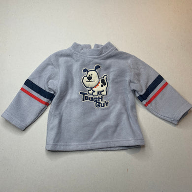 Boys Blue Sky, fleece sweater / jumper, dog, GUC, size 0,  