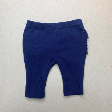 Girls Target, navy ruffle leggings / bottoms, EUC, size 0000,  