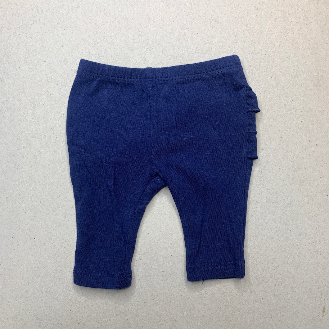 Girls Target, navy ruffle leggings / bottoms, EUC, size 0000,  