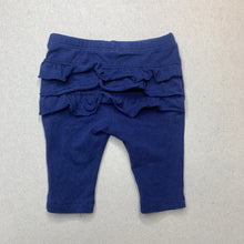 Load image into Gallery viewer, Girls Target, navy ruffle leggings / bottoms, EUC, size 0000,  