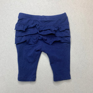 Girls Target, navy ruffle leggings / bottoms, EUC, size 0000,  