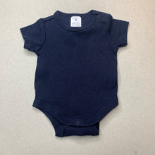 Load image into Gallery viewer, unisex Target, navy organic cotton blend bodysuit / romper, EUC, size 0000,  