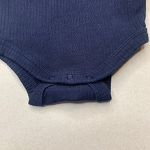 Load image into Gallery viewer, unisex Target, navy organic cotton blend bodysuit / romper, EUC, size 0000,  