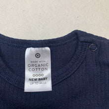 Load image into Gallery viewer, unisex Target, navy organic cotton blend bodysuit / romper, EUC, size 0000,  