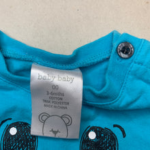 Load image into Gallery viewer, Boys Baby Baby, cotton novelty t-shirt / top, GUC, size 00,  