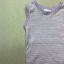 Load image into Gallery viewer, unisex Target, purple stripe cotton singlet top, GUC, size 0000,  
