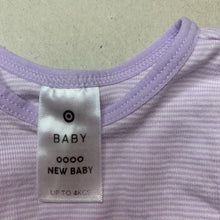Load image into Gallery viewer, unisex Target, purple stripe cotton singlet top, GUC, size 0000,  