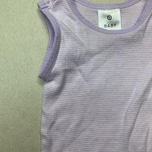 Load image into Gallery viewer, unisex Target, purple stripe cotton singlet top, EUC, size 0000,  