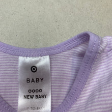 Load image into Gallery viewer, unisex Target, purple stripe cotton singlet top, EUC, size 0000,  