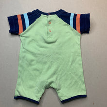 Load image into Gallery viewer, Boys Sprout, soft cotton romper, jungle animals, FUC, size 00,  