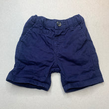 Load image into Gallery viewer, Boys Dymples, navy cotton shorts, adjustable, EUC, size 0,  