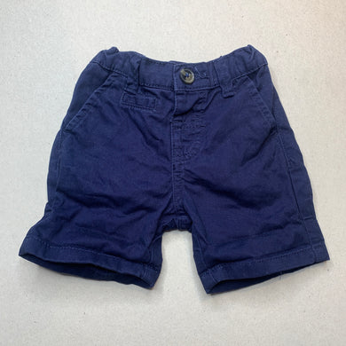 Boys Dymples, navy cotton shorts, adjustable, EUC, size 0,  
