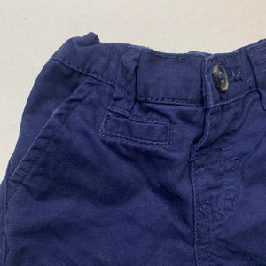 Boys Dymples, navy cotton shorts, adjustable, EUC, size 0,  