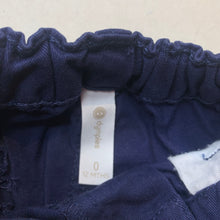 Load image into Gallery viewer, Boys Dymples, navy cotton shorts, adjustable, EUC, size 0,  
