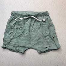Load image into Gallery viewer, unisex Next, green cotton shorts, elasticated, GUC, size 00,  