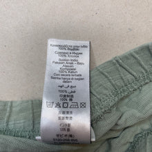 Load image into Gallery viewer, unisex Next, green cotton shorts, elasticated, GUC, size 00,  
