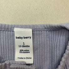 Load image into Gallery viewer, Girls Baby Berry, ribbed stretchy long sleeve top, FUC, size 1,  