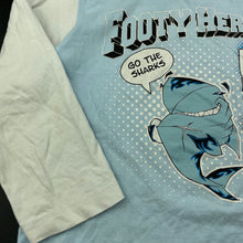 Load image into Gallery viewer, unisex NRL Mascots, Cronulla Sharks cotton long sleeve top, FUC, size 4,  