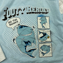 Load image into Gallery viewer, unisex NRL Mascots, Cronulla Sharks cotton long sleeve top, FUC, size 4,  