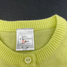 Load image into Gallery viewer, Girls Charlie &amp; Me, soft feel lightweight knitted cardigan, EUC, size 000,  