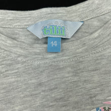 Load image into Gallery viewer, Girls Tilii, grey marle twist front top, horse, EUC, size 14,  