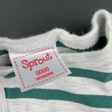 Load image into Gallery viewer, Boys Sprout, striped zip coverall / romper, EUC, size 0000,  