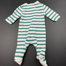 Load image into Gallery viewer, Boys Sprout, striped zip coverall / romper, EUC, size 0000,  