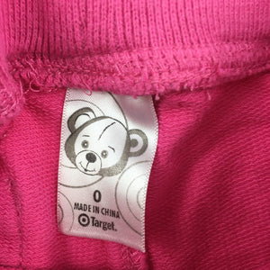 Girls Target, pink cotton track / sweat pants, GUC, size 0