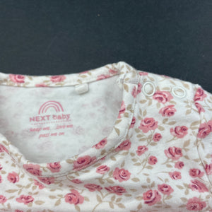 Girls Next, stretchy floral long sleeve top, EUC, size 0000,  