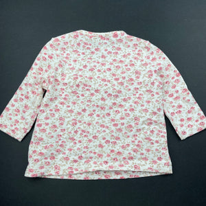 Girls Next, stretchy floral long sleeve top, EUC, size 0000,  