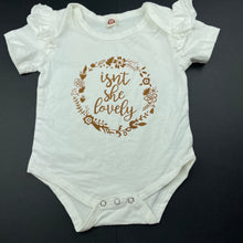 Load image into Gallery viewer, Girls soft feel, ruffle bodysuit / romper, EUC, size 0-1,  