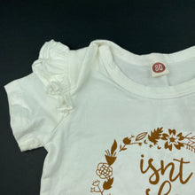 Load image into Gallery viewer, Girls soft feel, ruffle bodysuit / romper, EUC, size 0-1,  