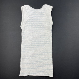 unisex Anko, grey & blue cotton singlet top, EUC, size 0000,  