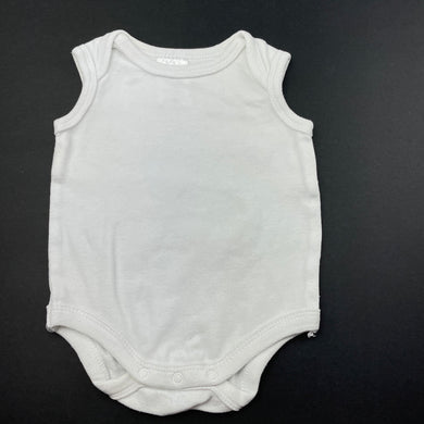 unisex Target, white cotton bodysuit / romper, FUC, size 0000,  