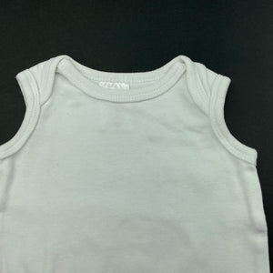 unisex Target, white cotton bodysuit / romper, FUC, size 0000,  