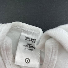 Load image into Gallery viewer, unisex Target, white cotton bodysuit / romper, FUC, size 0000,  