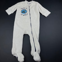 Load image into Gallery viewer, Boys Baby Berry, soft fleece zip coverall / romper, FUC, size 0,  