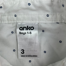 Load image into Gallery viewer, Boys Anko, lightweight cotton short sleeve shirt, EUC, size 3,  