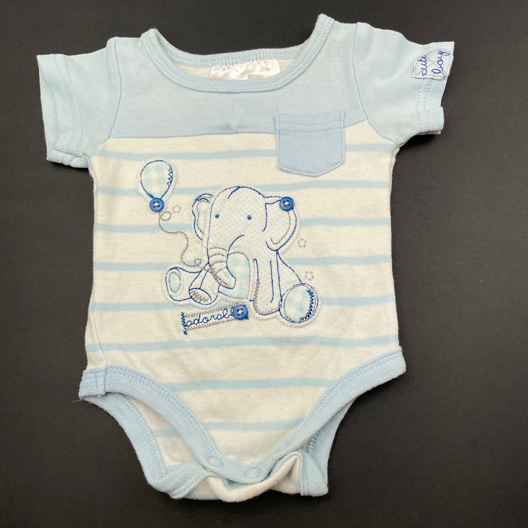 unisex Tiny Little Wonders, soft cotton bodysuit / romper, FUC, size 0000,  