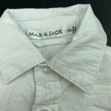 Load image into Gallery viewer, Boys Max &amp; Jack, lightweight cotton shirtall / romper, EUC, size 0,  