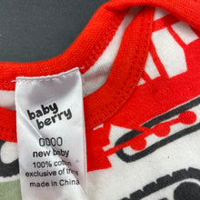Load image into Gallery viewer, Boys Baby Berry, soft cotton bodysuit / romper, diggers, EUC, size 0000,  