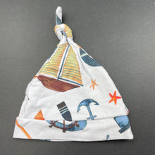 Load image into Gallery viewer, Boys Snuggle Hunny, lightweight hat / beanie, boats, EUC, size 0000,  