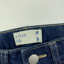 Load image into Gallery viewer, unisex Target, blue stretch denim jeans, adjustable, Inside leg: 46cm, GUC, size 5,  