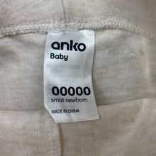 Load image into Gallery viewer, unisex Anko, oatmeal marle cotton footed leggings / bottoms, EUC, size 00000,  