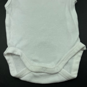 unisex Anko, white cotton singletsuit / romper, EUC, size 0000,  