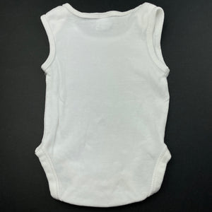 unisex Anko, white cotton singletsuit / romper, EUC, size 0000,  
